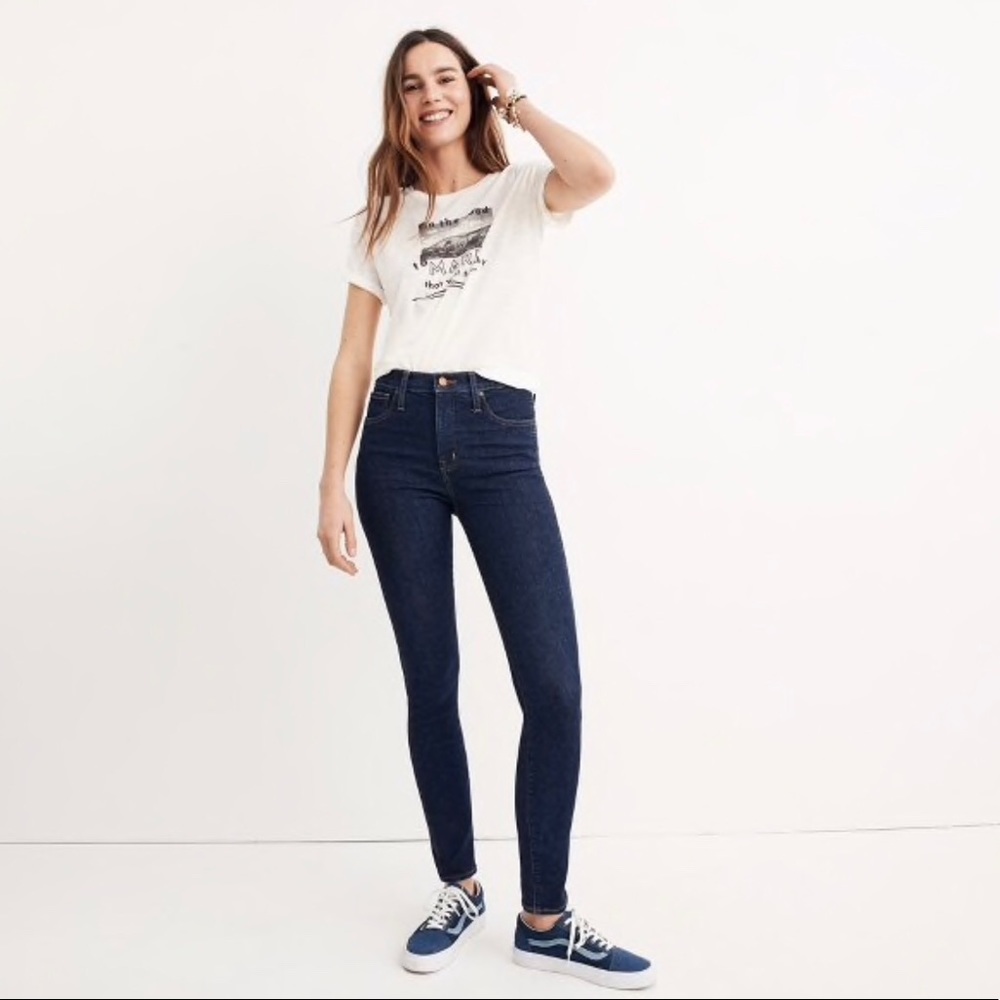 Madewell 10" high-rise skinny jeans (lucille wash)